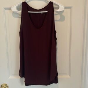 Loft Burgundy Dressy Tank Size Small NWT